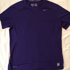 Nike Dri-Fit Pro Combat purple short sleeve shirt